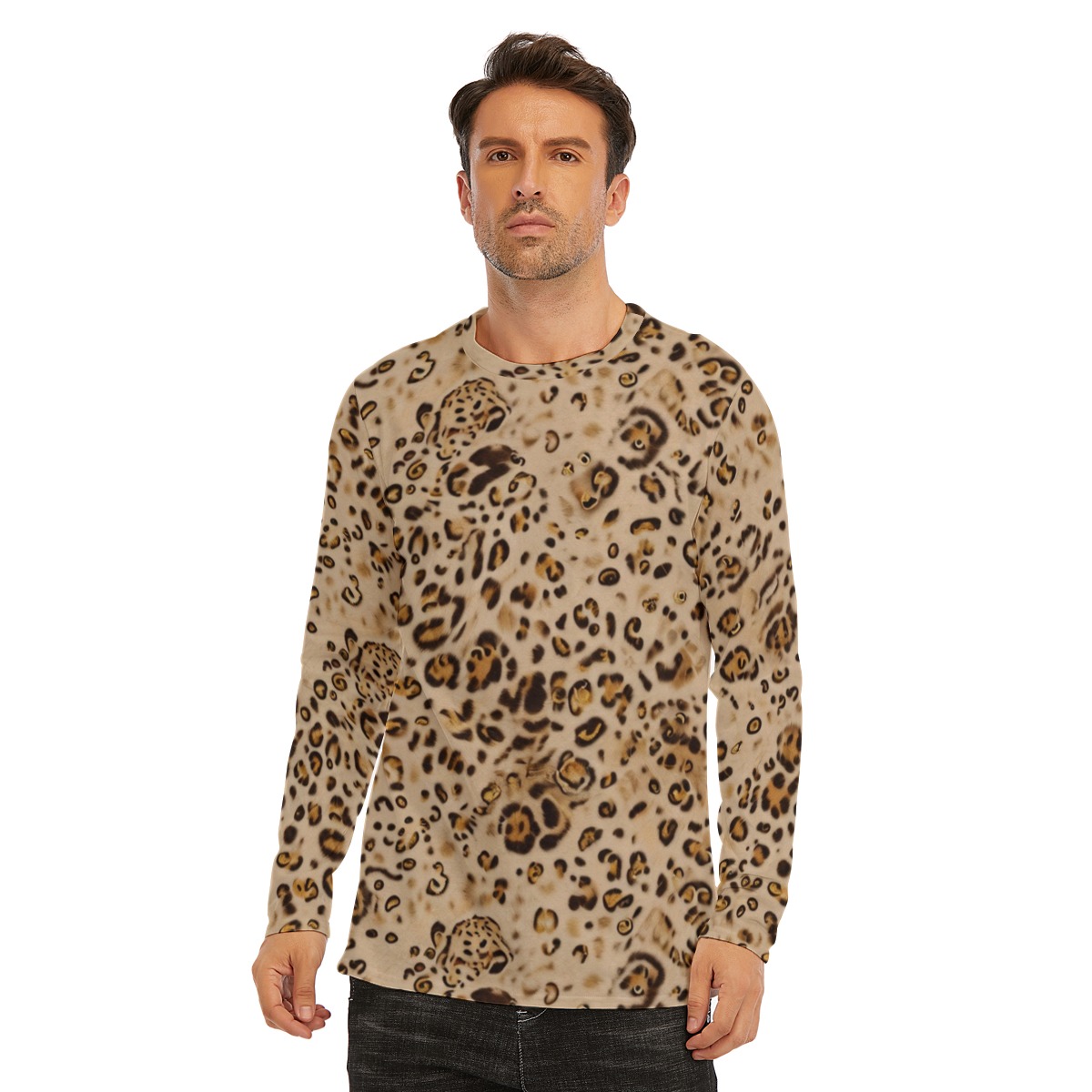 All-Over Print Long Sleeve T-Shirt | 190GSM Cotton (PAH2H)