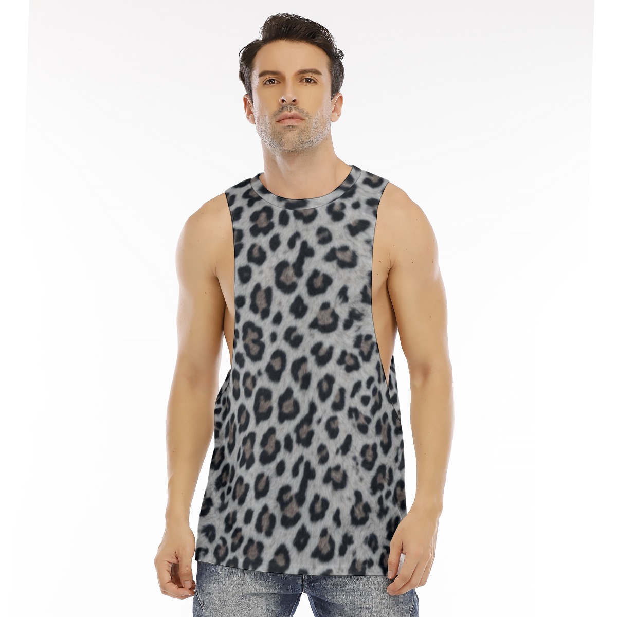 All-Over Print Men's O-neck Long Tank Top (PAGFM)