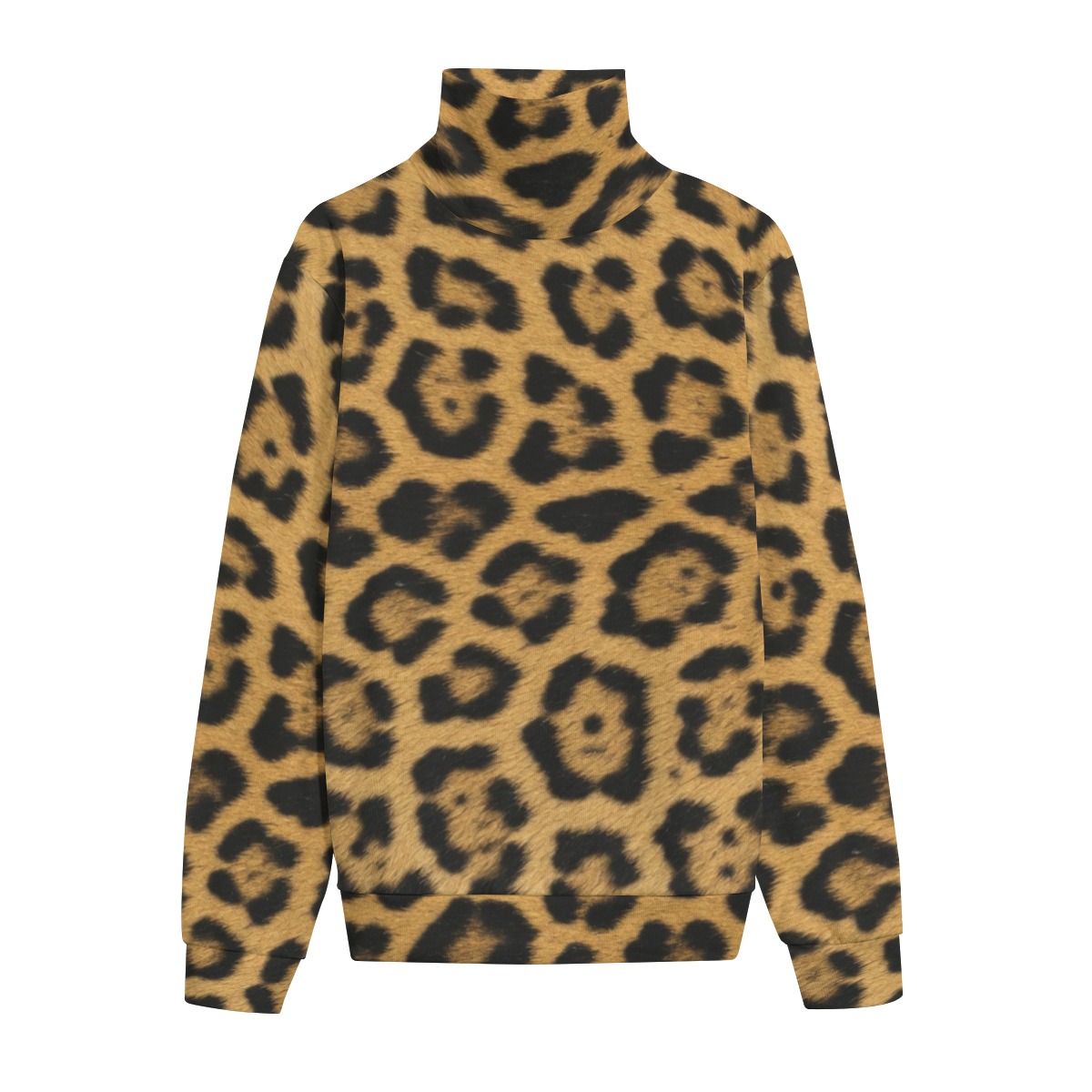 All-Over Print Unisex Turtleneck Knitted Fleece Sweater (PAD5R)