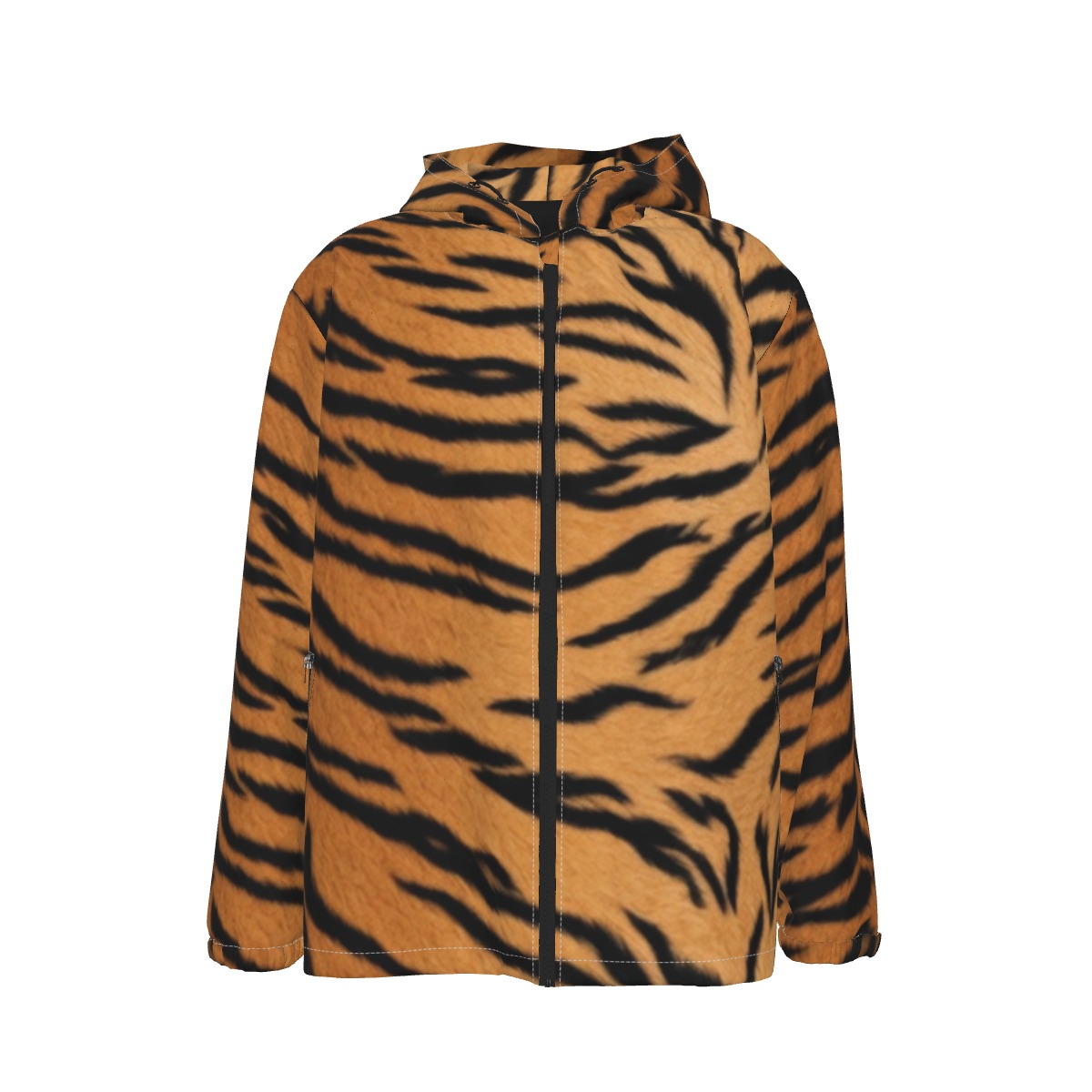 All-Over Print Men's Hooded Zipper Windproof Jacket (PASV8)