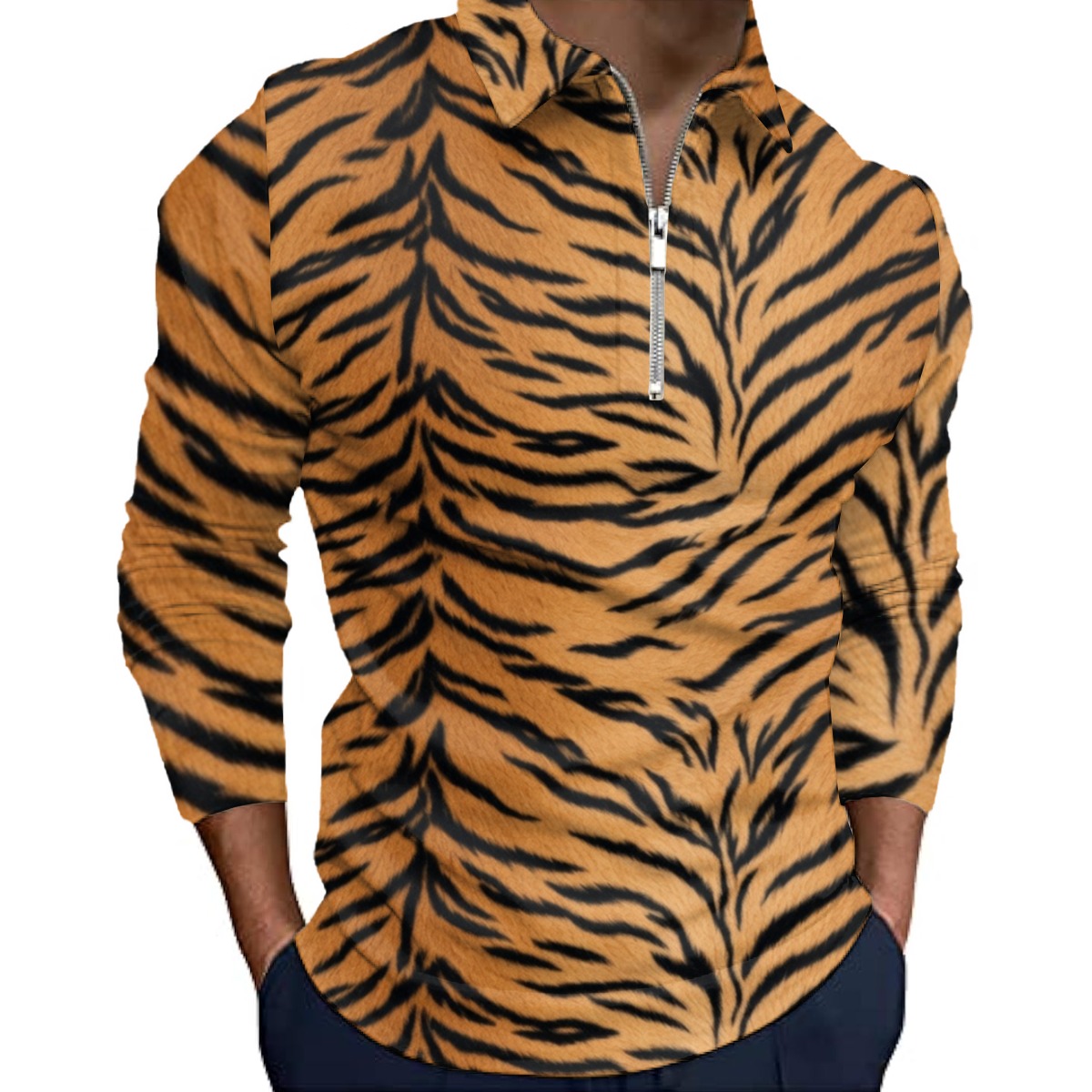 All-Over Print Men’s Quarter Zip Pullover Sweatshirt (PASTT)