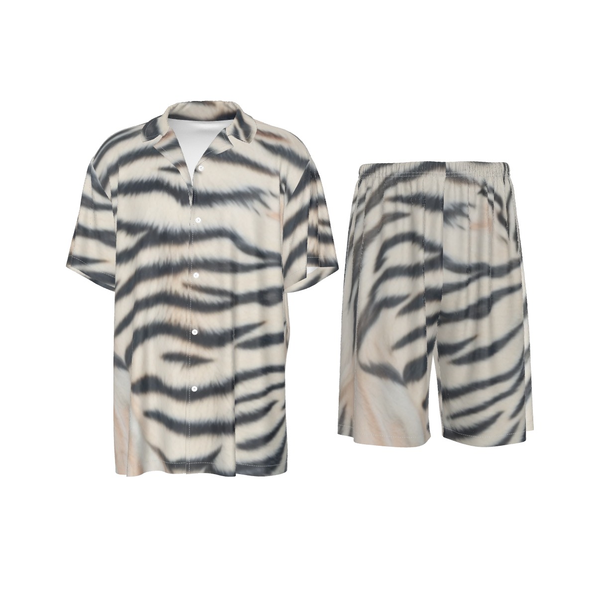 All-Over Print Men's Imitation Silk Shirt Suit (PAS5S)
