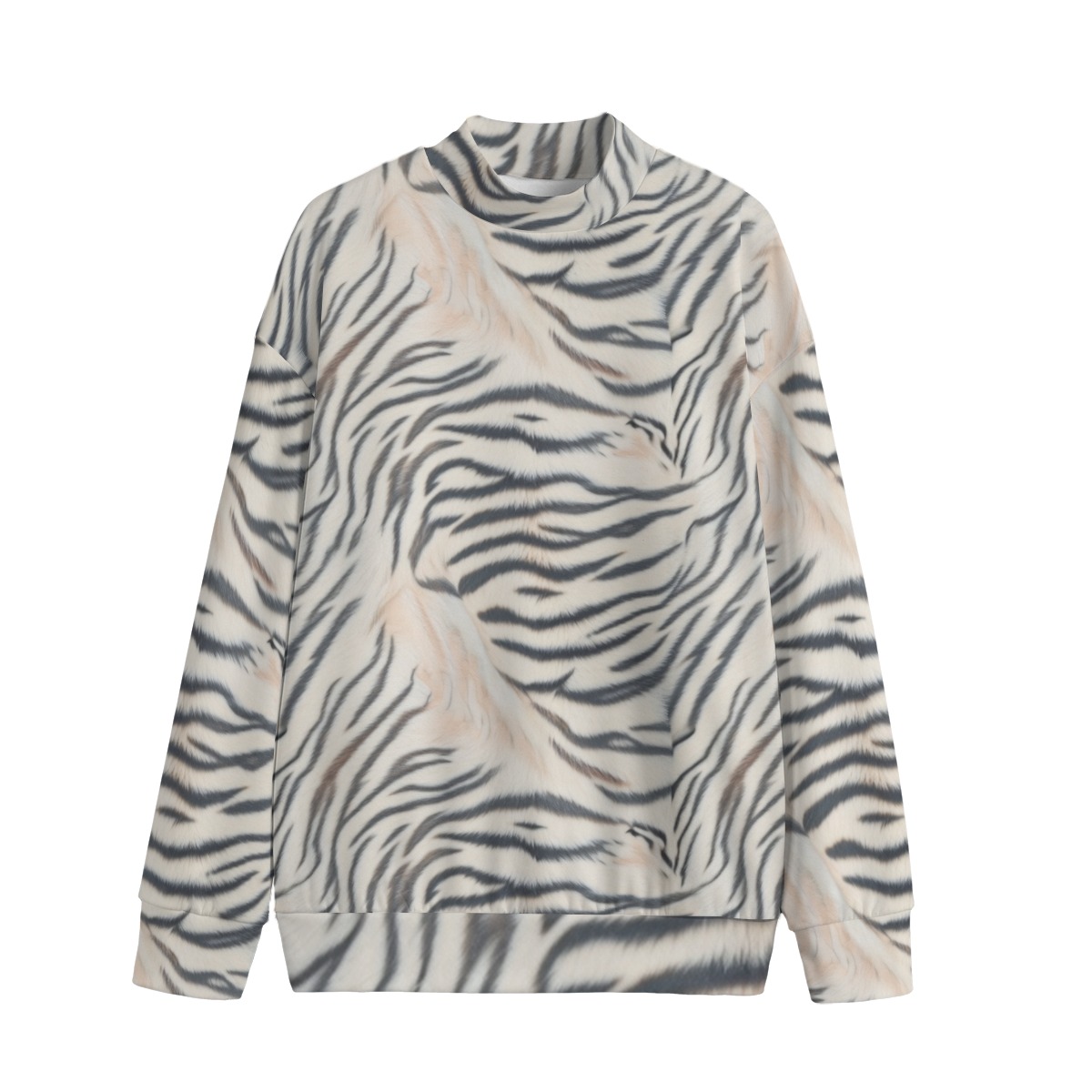 All-Over Print Unisex Mid-high Collar Drop Shoulder Sweatshirt (PAS46)