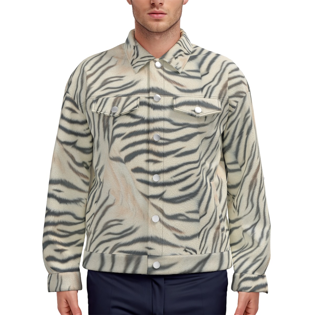 All-Over Print Unisex Lapel Jacket | 245GSM Cotton (PAS4Q)