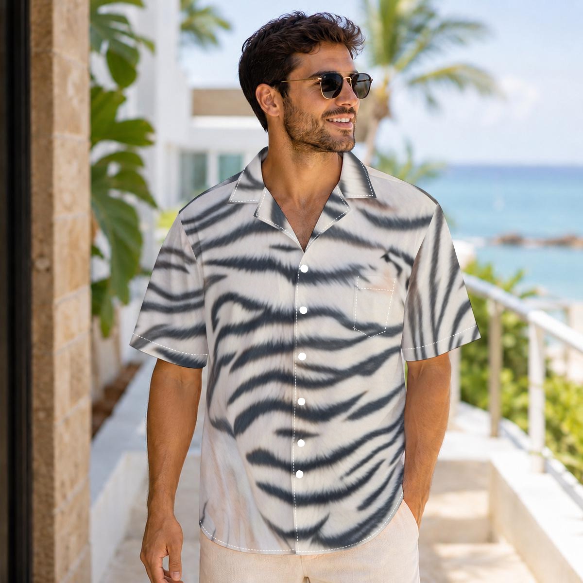 All-Over Print Men's Hawaiian Shirt With Pocket (PAS33)