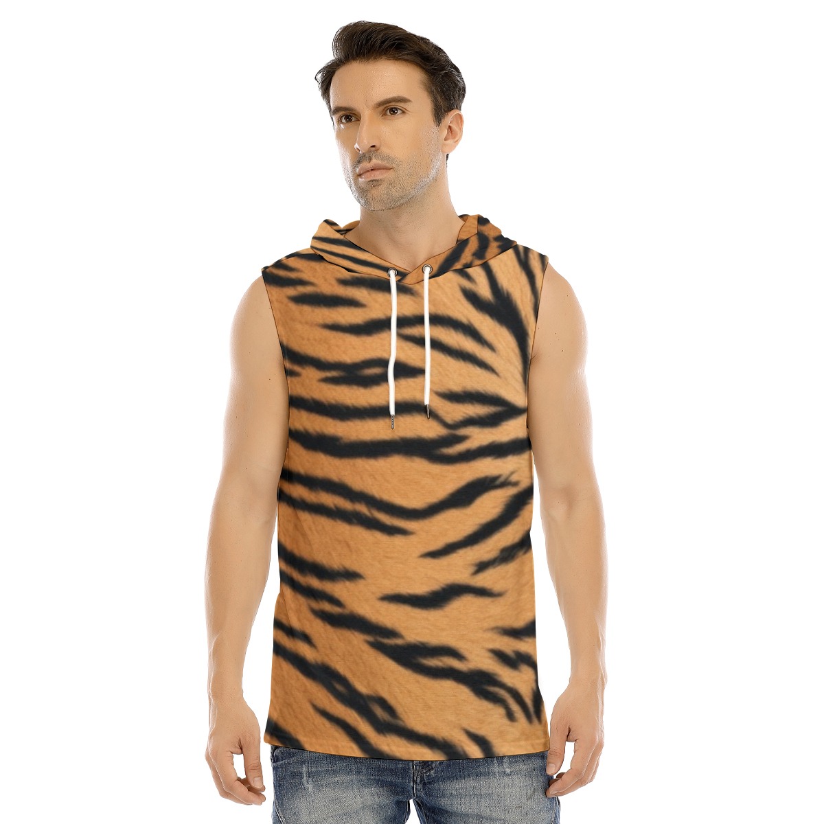 All-Over Print Men's Tank Hooded Vest (PASU7)