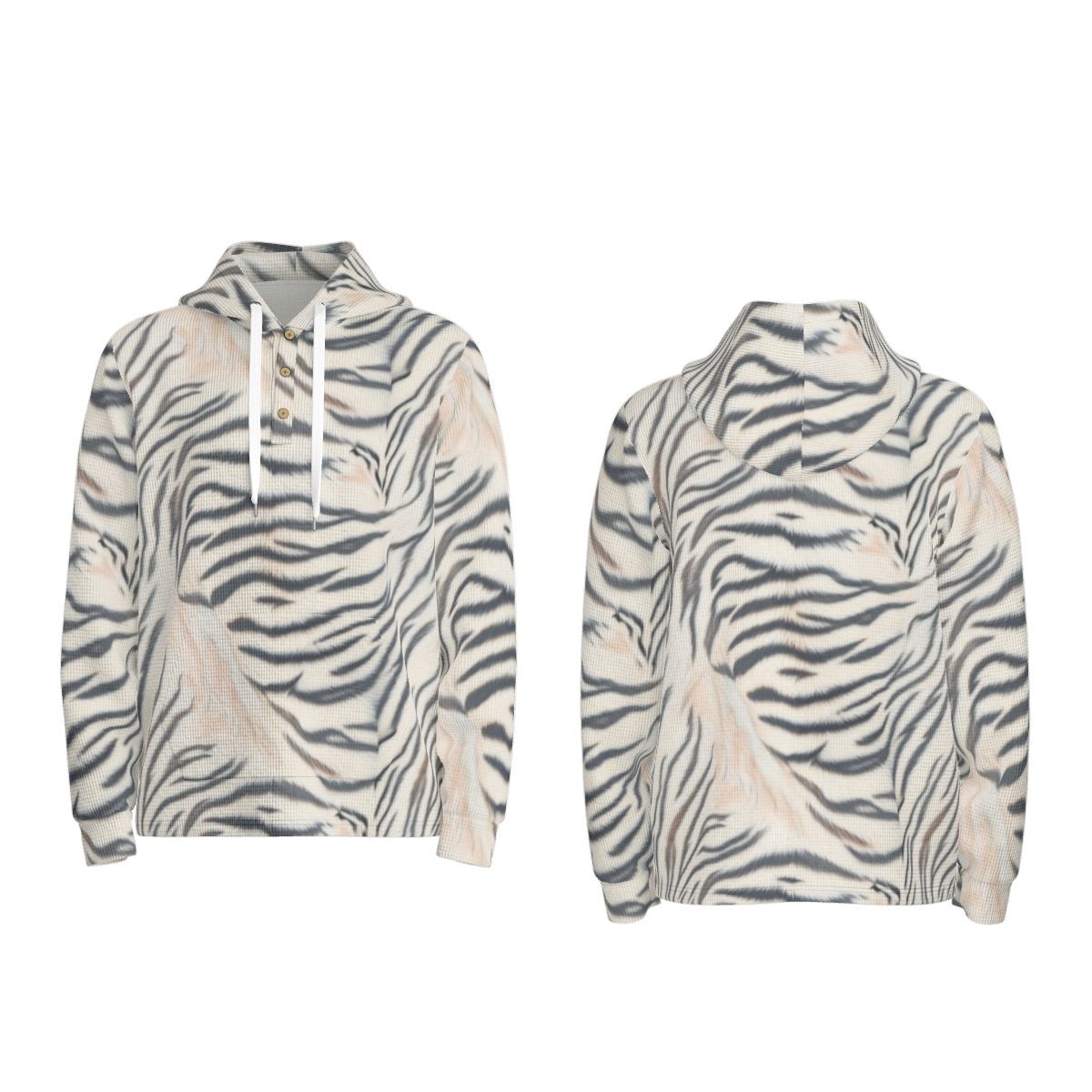 All-Over Print Men's Half  Button Hoodie (PAS1W)