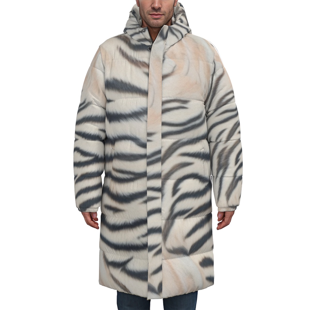 All-Over Print Unisex Long Down Jacket (PAS4Y)