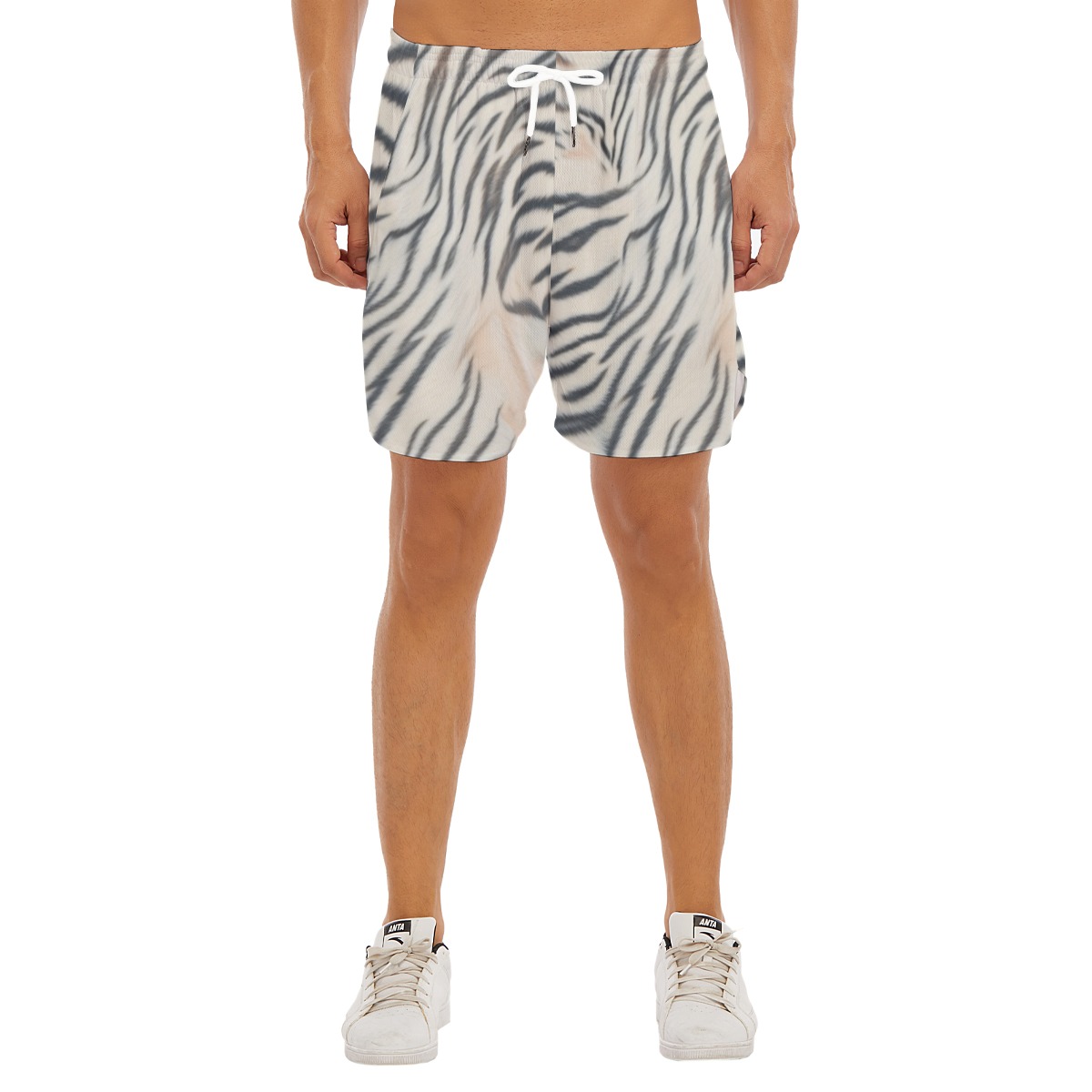 All-Over Print Men's Side Split Running Sport Shorts (PAS66)