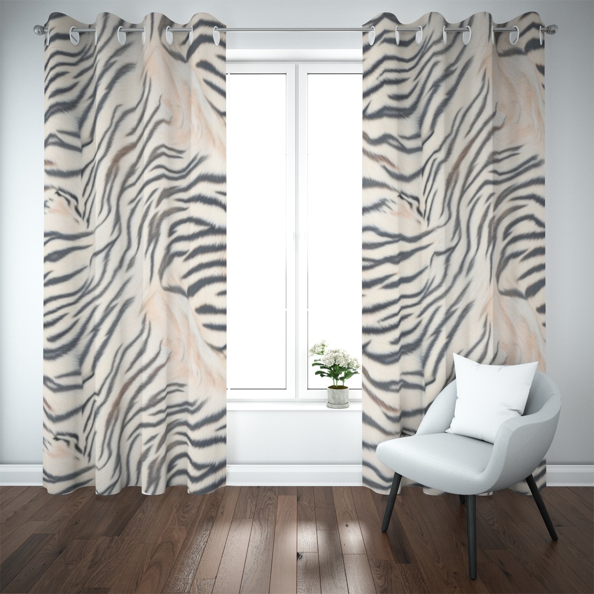 Blackout grommet curtain