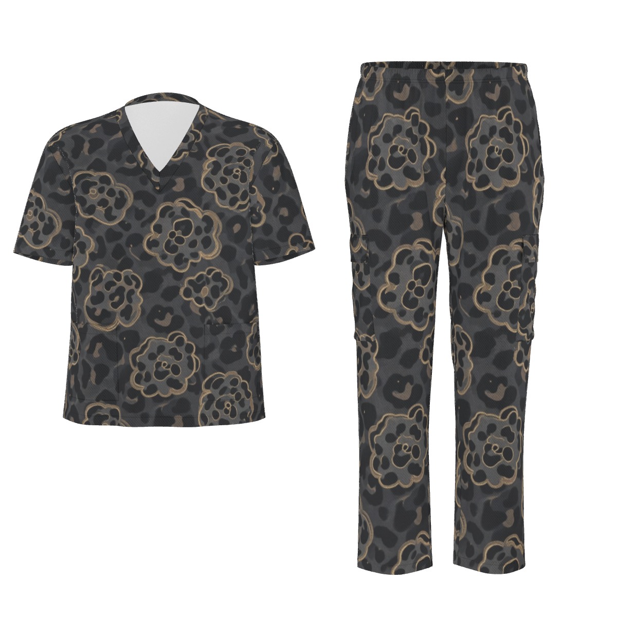 All-Over Print Unisex Scrub Set|Birdseye (PAPUR)