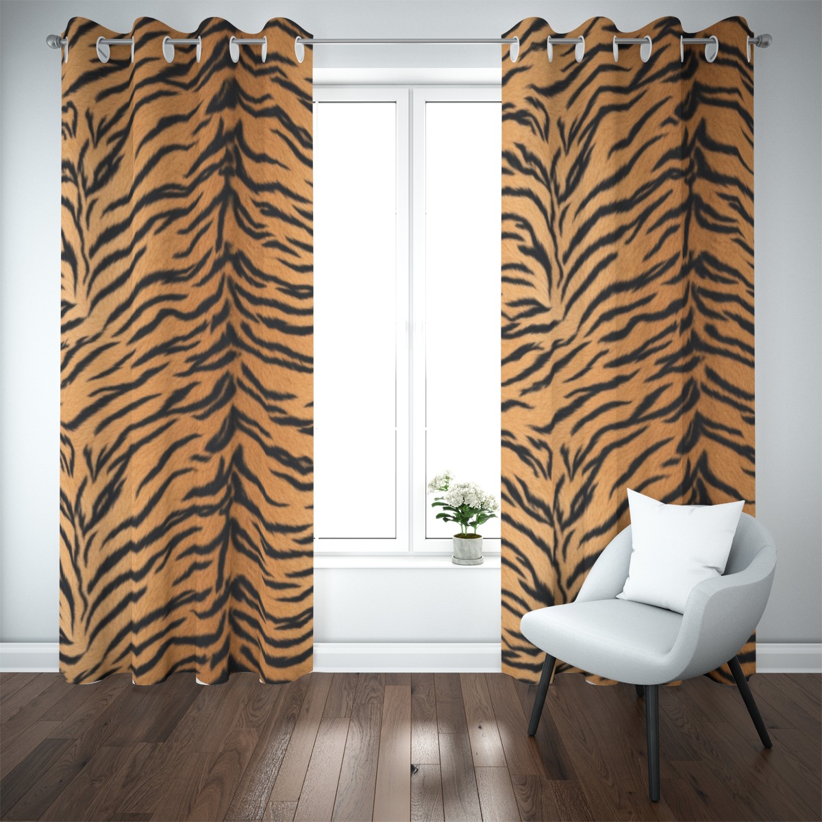 Blackout grommet curtain