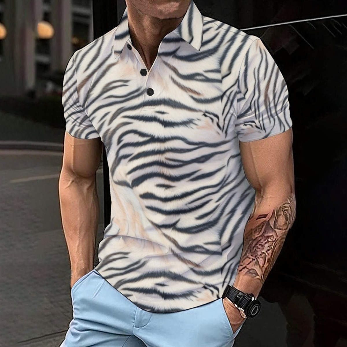 All-Over Print Men’s Basic Polo Shirt (PAS2R)