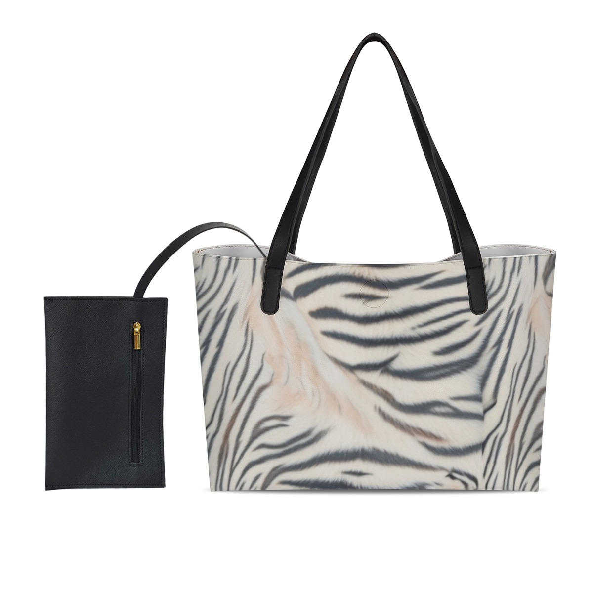 Shopper with pouch