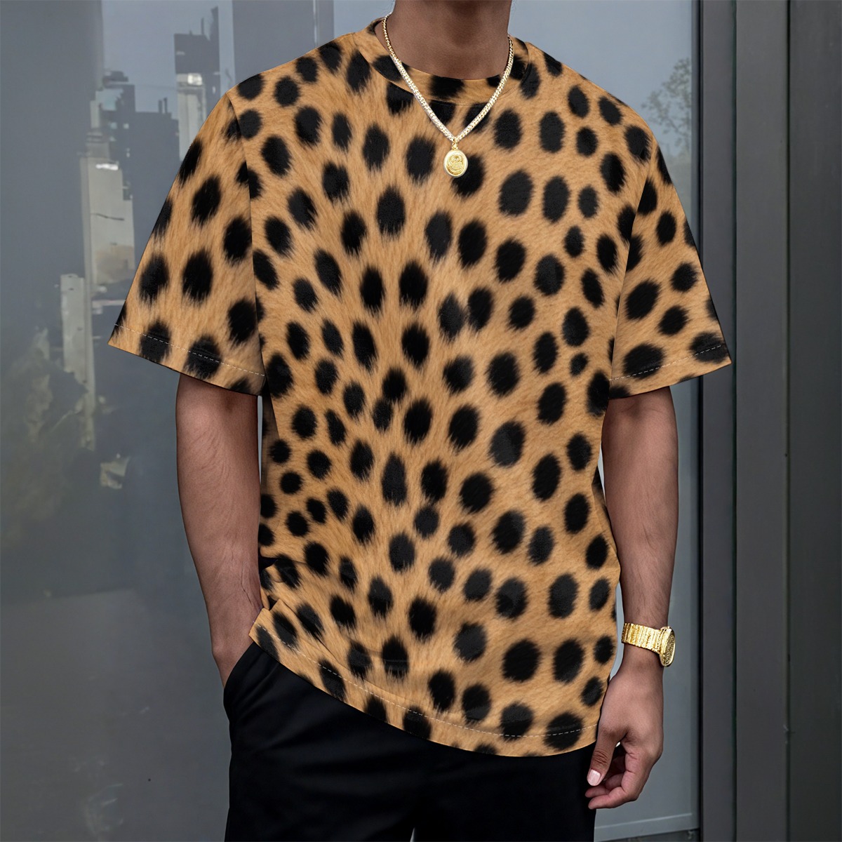 All-Over Print Unisex Drop-shoulder T-shirt|180GSM (PAQH6)
