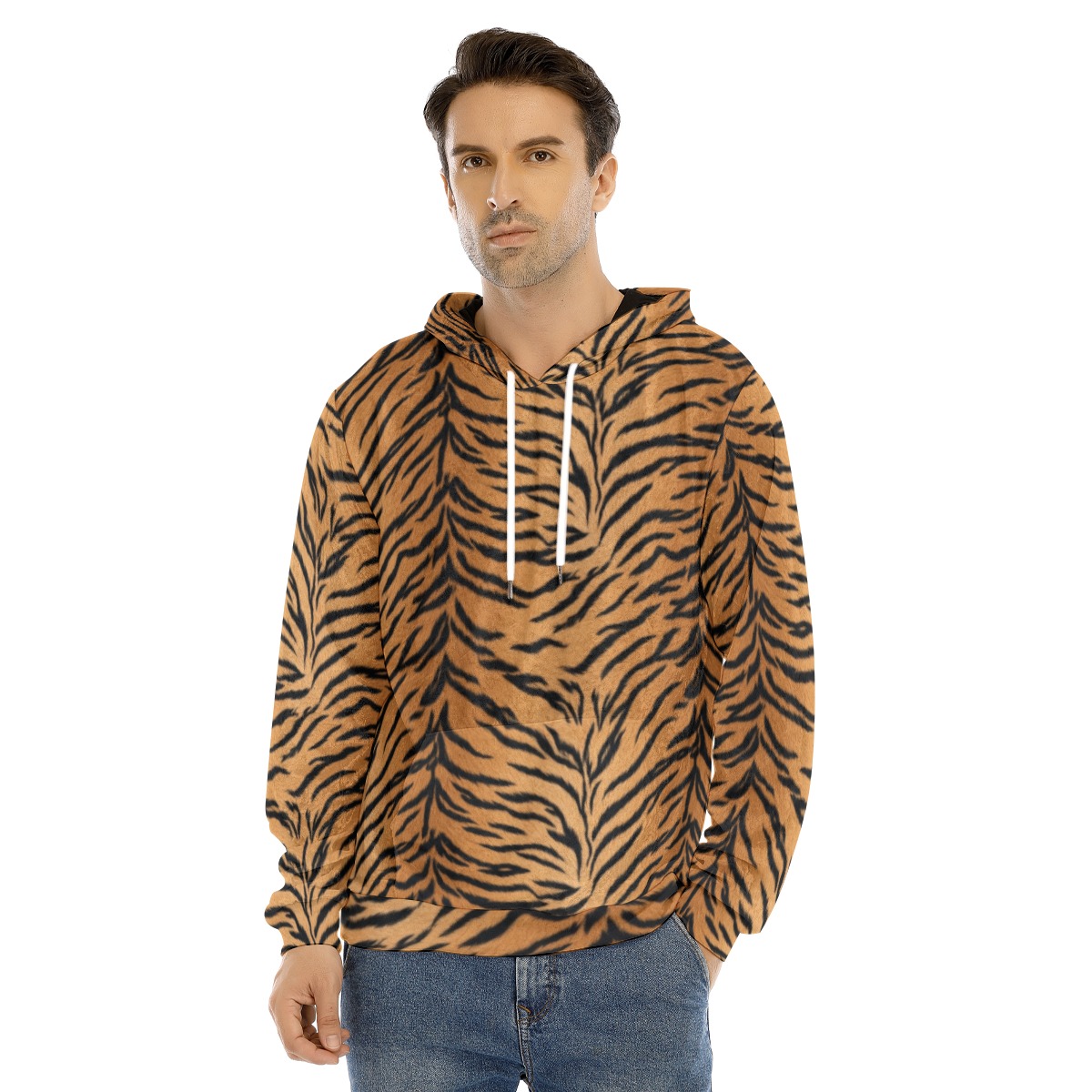 All-Over Print Men's Pullover Hoodie | Velvet (PASSN)