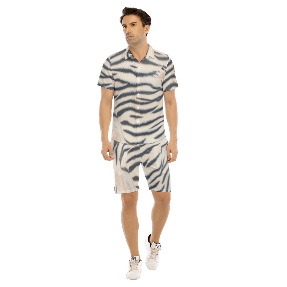 All-Over Print Men's Short Sleeve Shirt Set (PAS5Q)