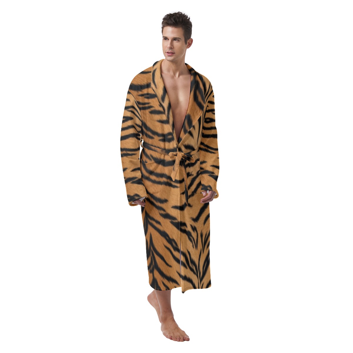 All-Over Print Men's Heavy Fleece Robe (PASW3)