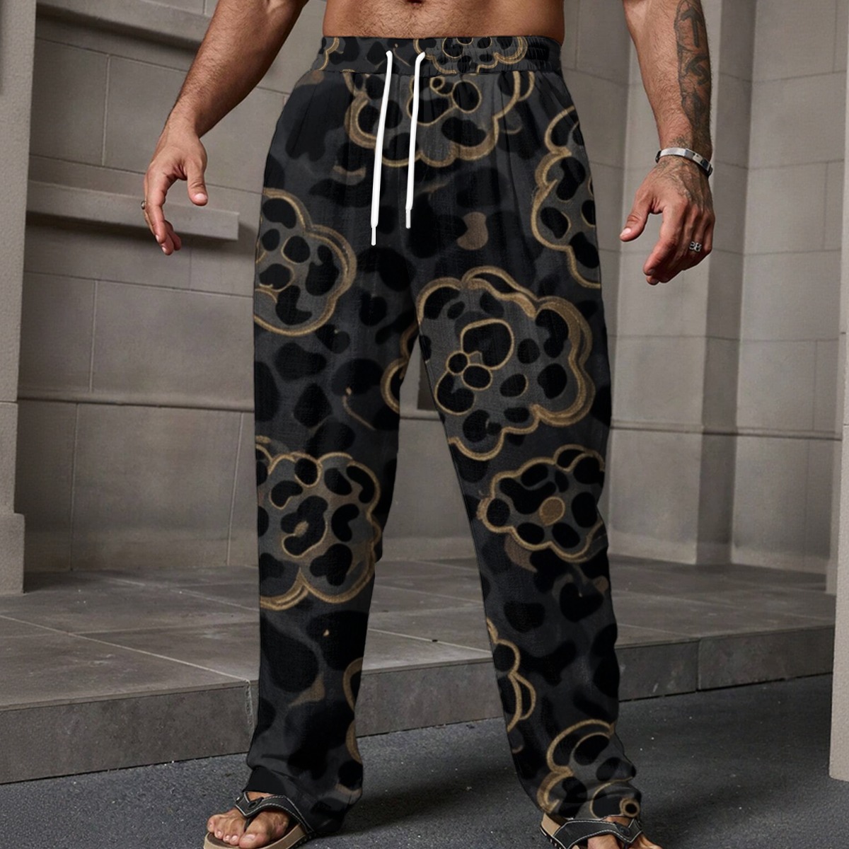 All-Over Print Men's Loose Casual Pants With Pocket (PAPU6)