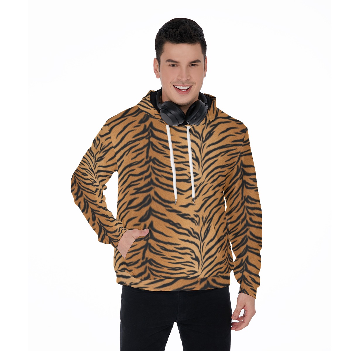 All-Over Print Men's Thicken Pullover Hoodie (PASST)