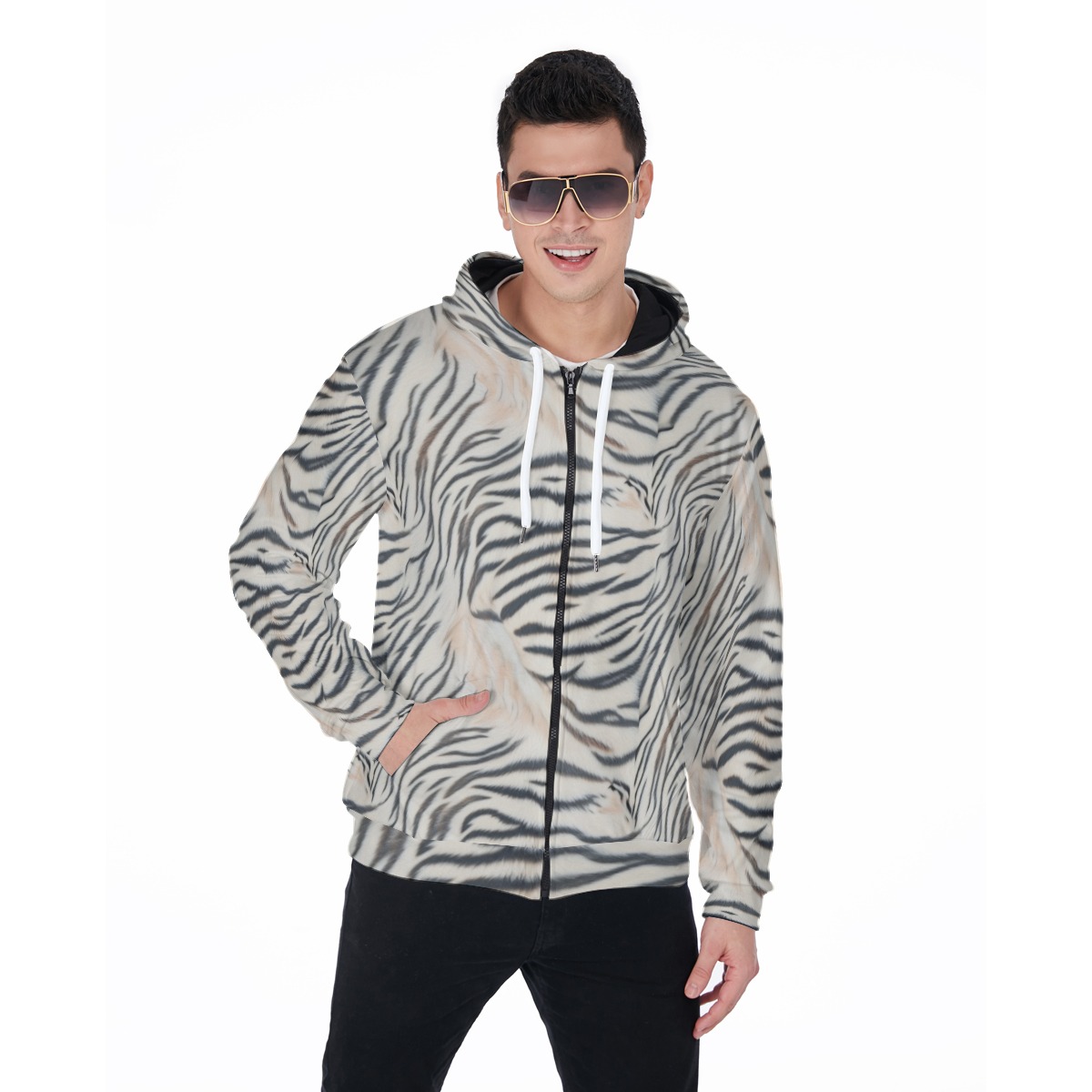All-Over Print Men's Heavy Fleece Zip Up Hoodie (PAS1X)