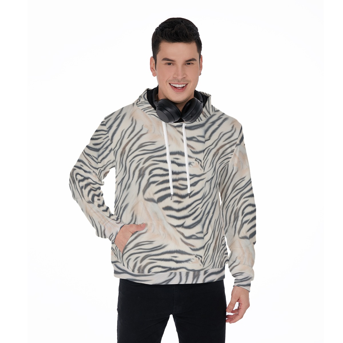 All-Over Print Men's Mirco Fleece Hoodie (PAS26)