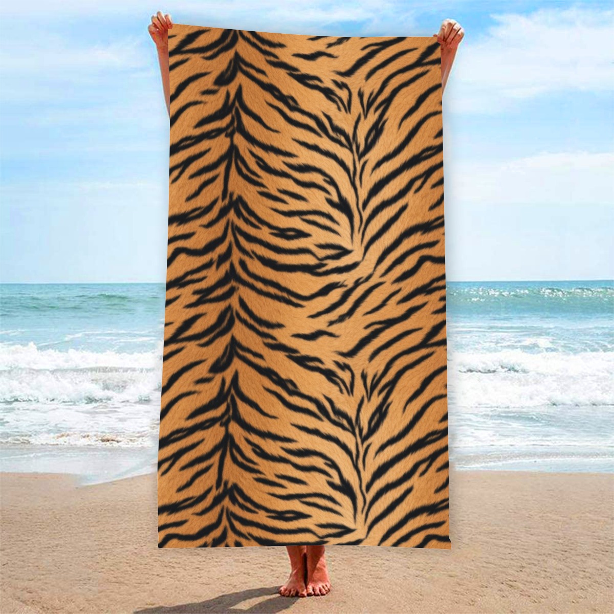 Adult Beach towel Vertical Style Printed in USA|320GSM (PASXQ)