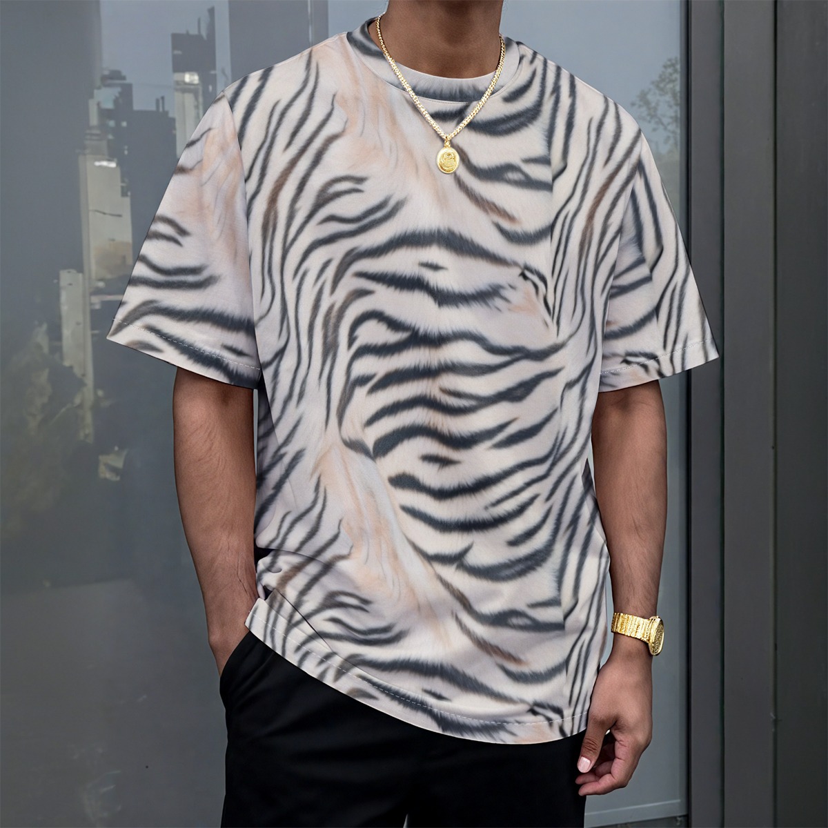 All-Over Print Unisex Drop-shoulder T-shirt|180GSM (PAS2Q)