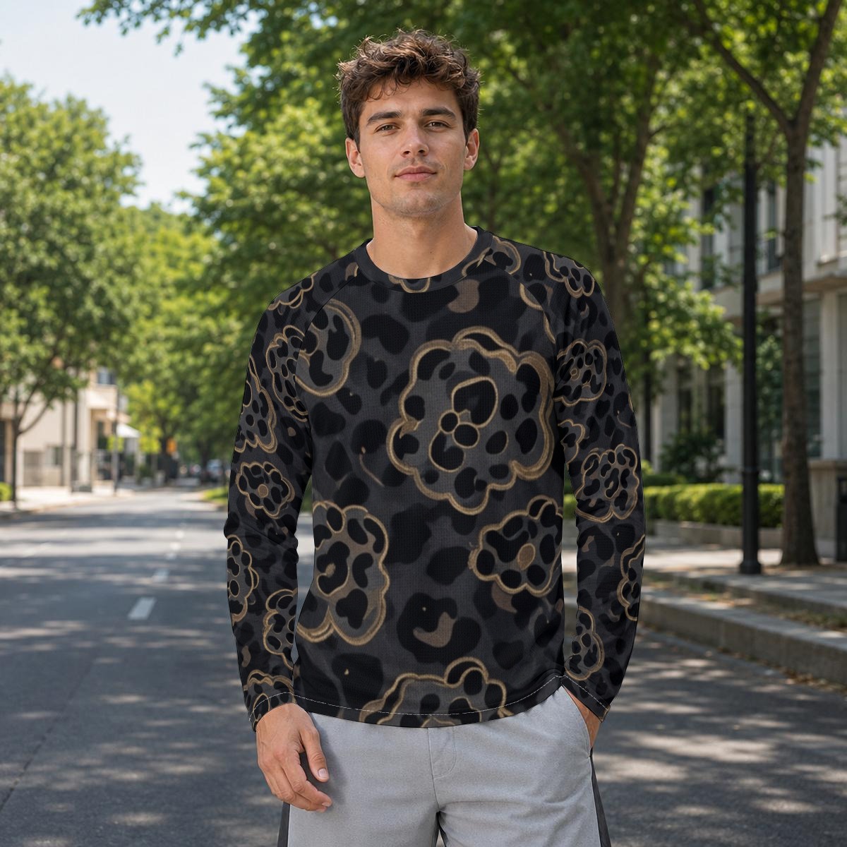 All-Over Print Men's Sun Protection Sport Top (PAPQ6)