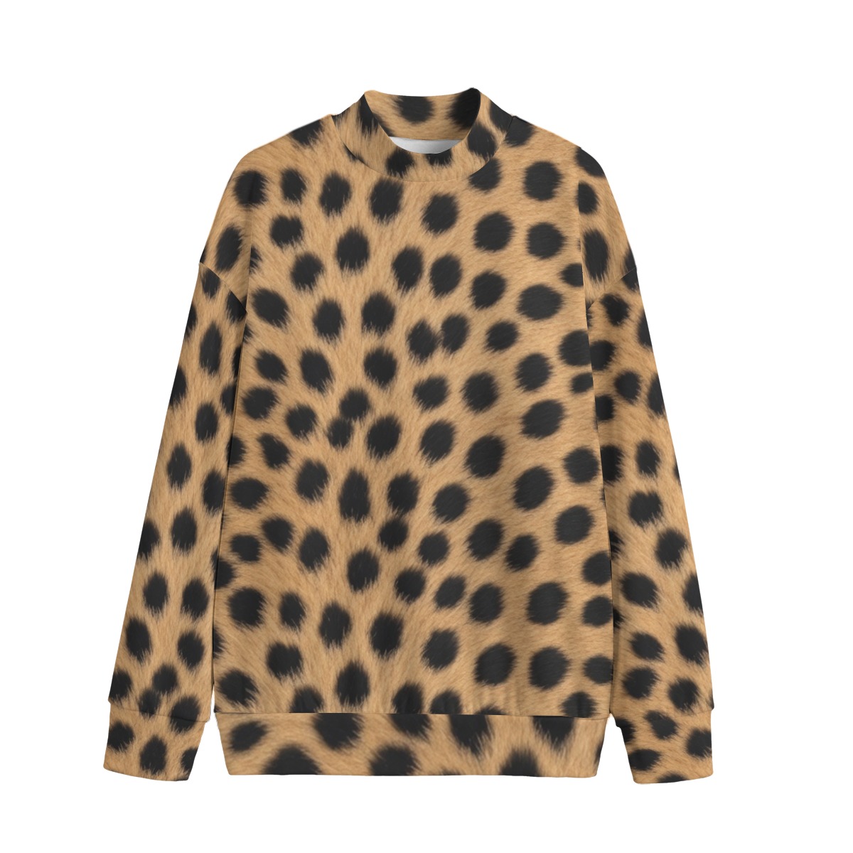 All-Over Print Unisex Mid-high Collar Drop Shoulder Sweatshirt (PAQJ3)