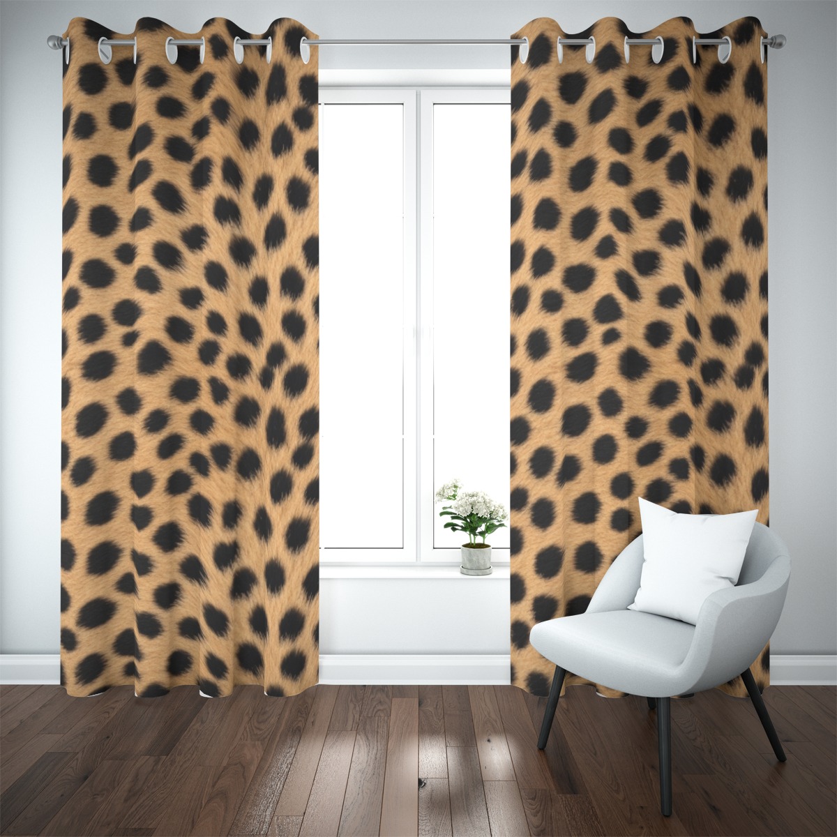 Blackout grommet curtain