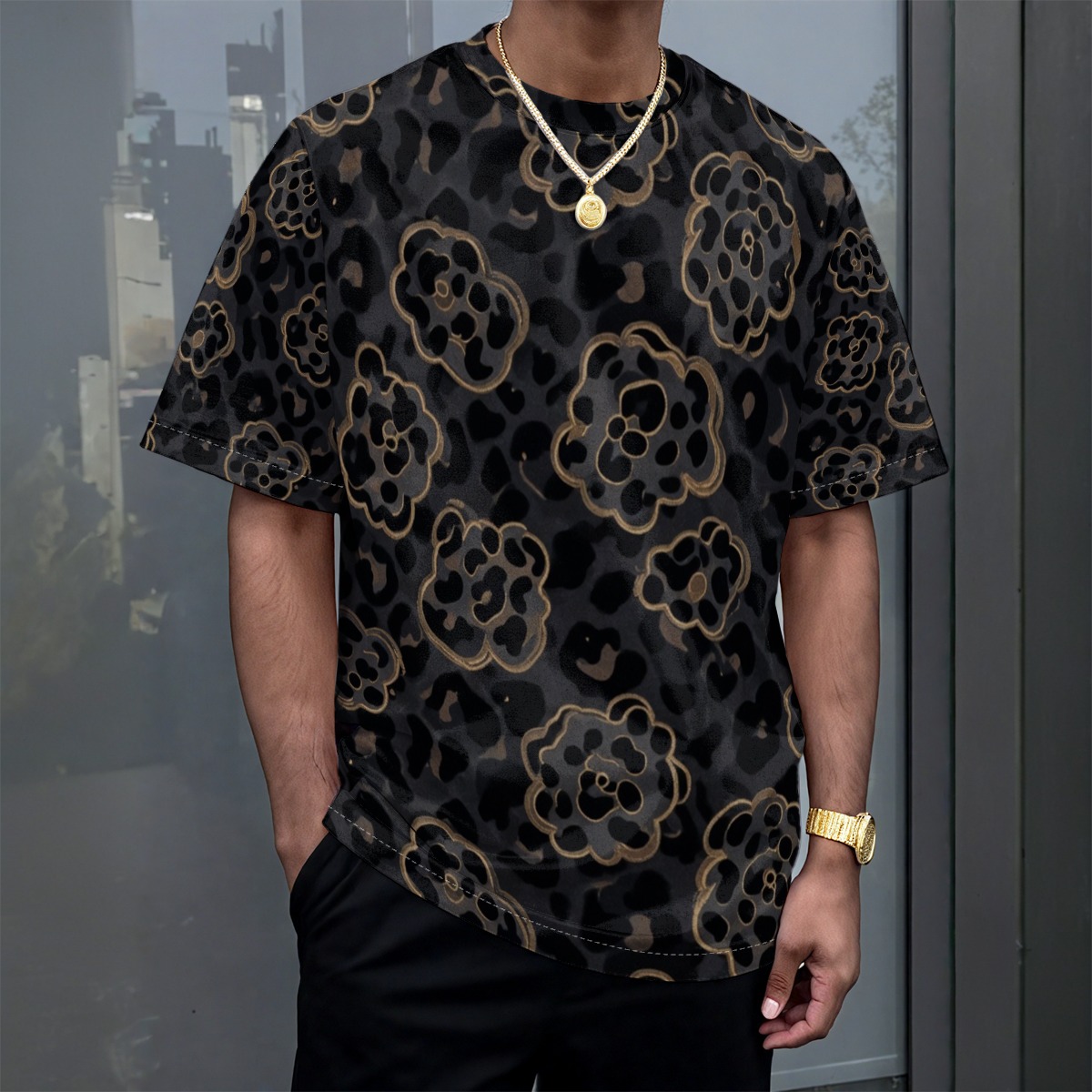 All-Over Print Unisex Drop-shoulder T-shirt|180GSM (PAPQF)