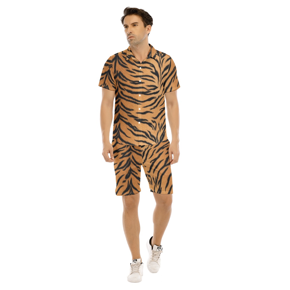 All-Over Print Men's Short Sleeve Shirt Set (PASWT)