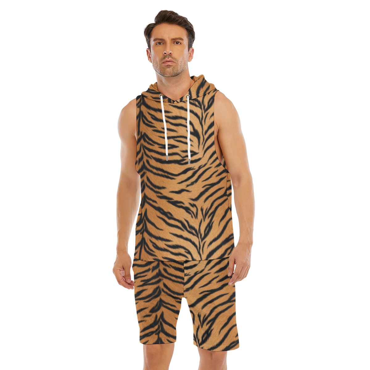 All-Over Print Men's Sleeveless Vest And Shorts Set (PASWR)