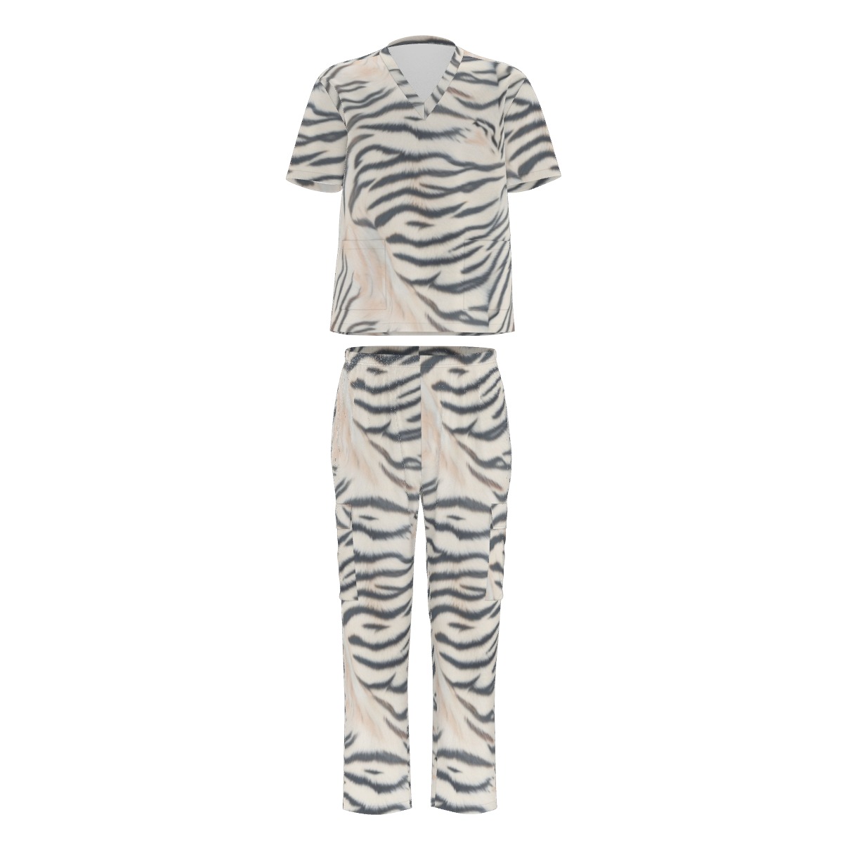 All-Over Print Unisex Scrub Set With Six Pocket (PAS5T)
