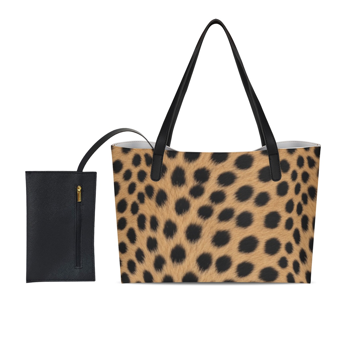 Shopper with pouch