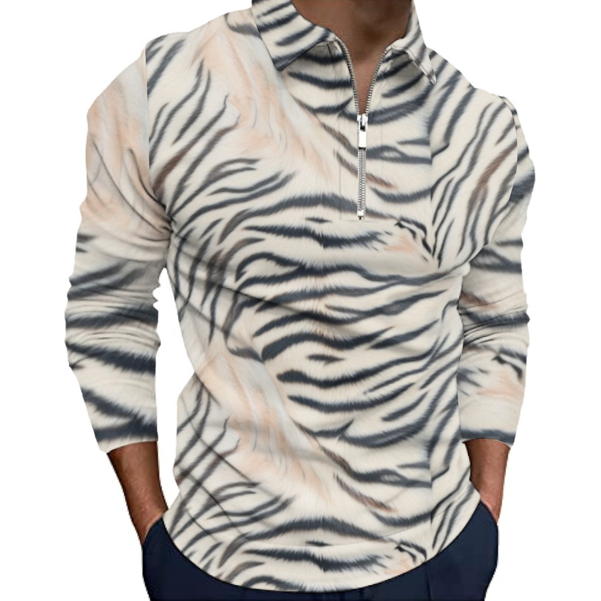 All-Over Print Men’s Quarter Zip Pullover Sweatshirt (PAS3A)