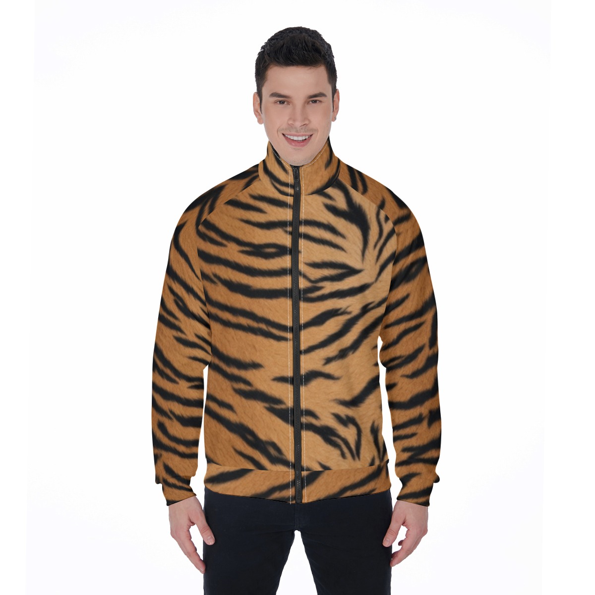 All-Over Print Men's Stand Collar Jacket (PASVG)