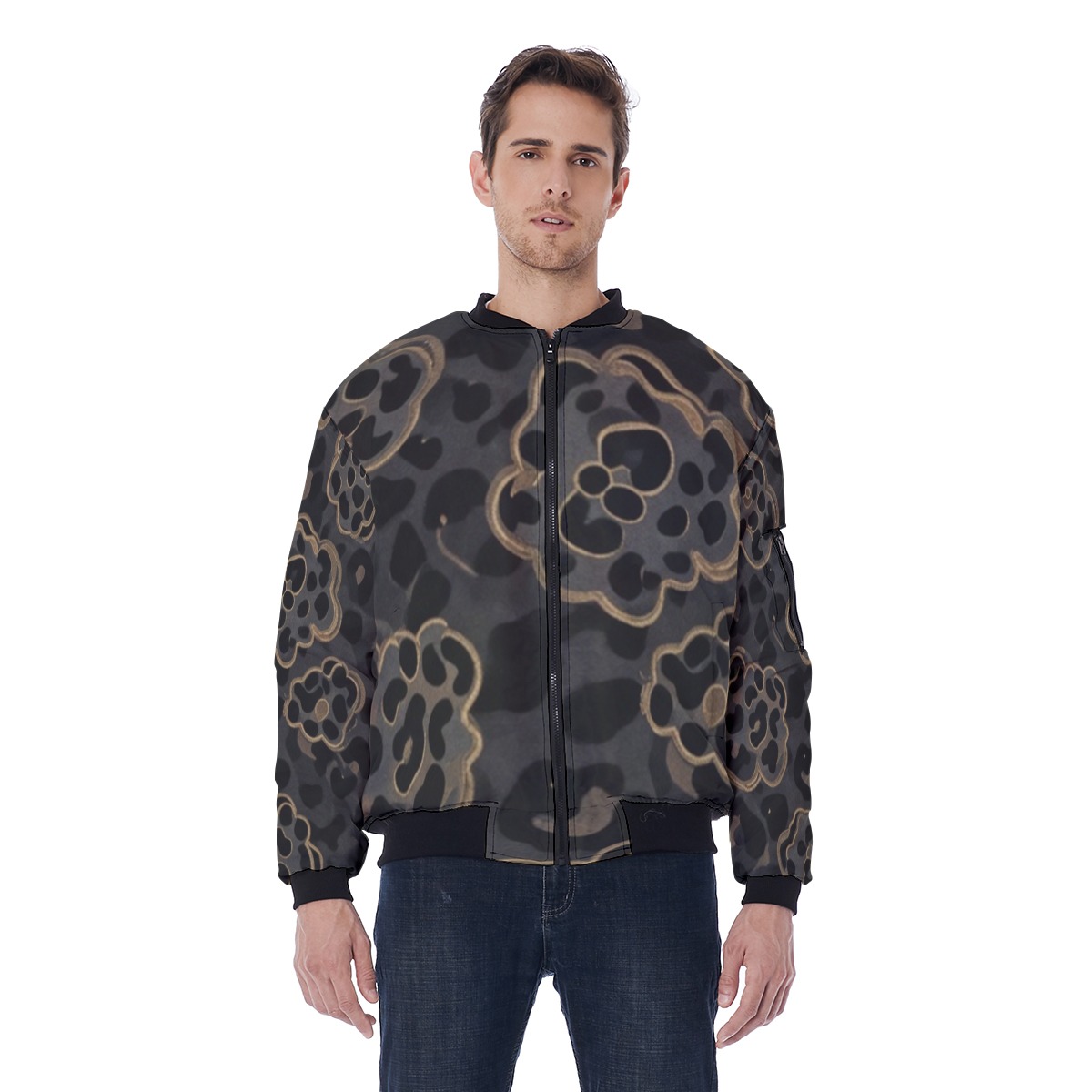 All-Over Print Men's Jacket With Sleeve Pocket (PAPSA)