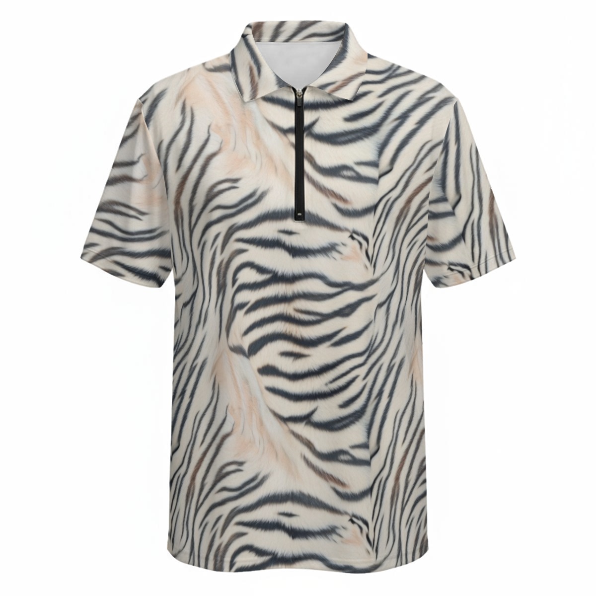 All-Over Print Men's Polo Shirt With Half-Zip|210GSM (PAS2D)