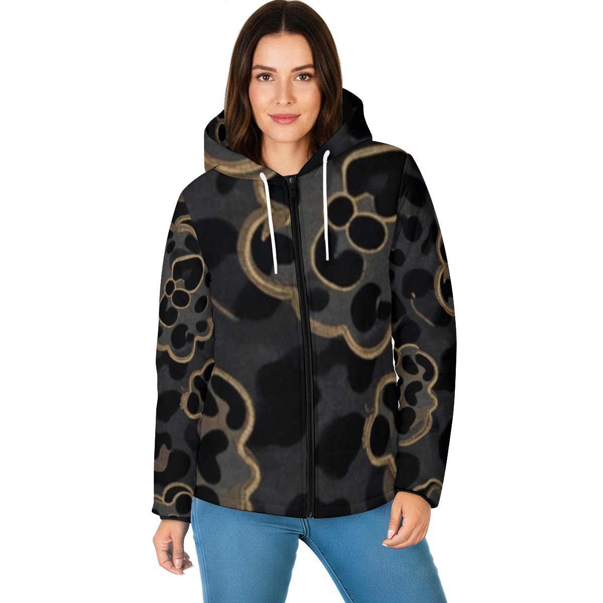 All-Over Print Unisex Warm Hooded Jacket (PAPSL)