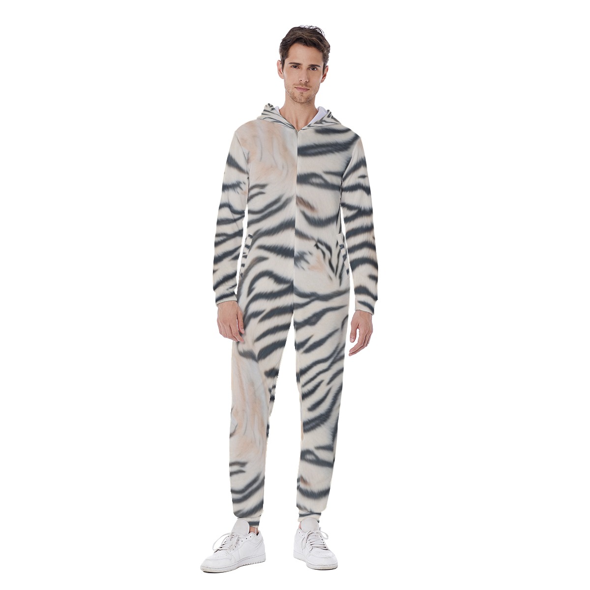 All-Over Print Men's Hooded Jumpsuit (PAS5M)