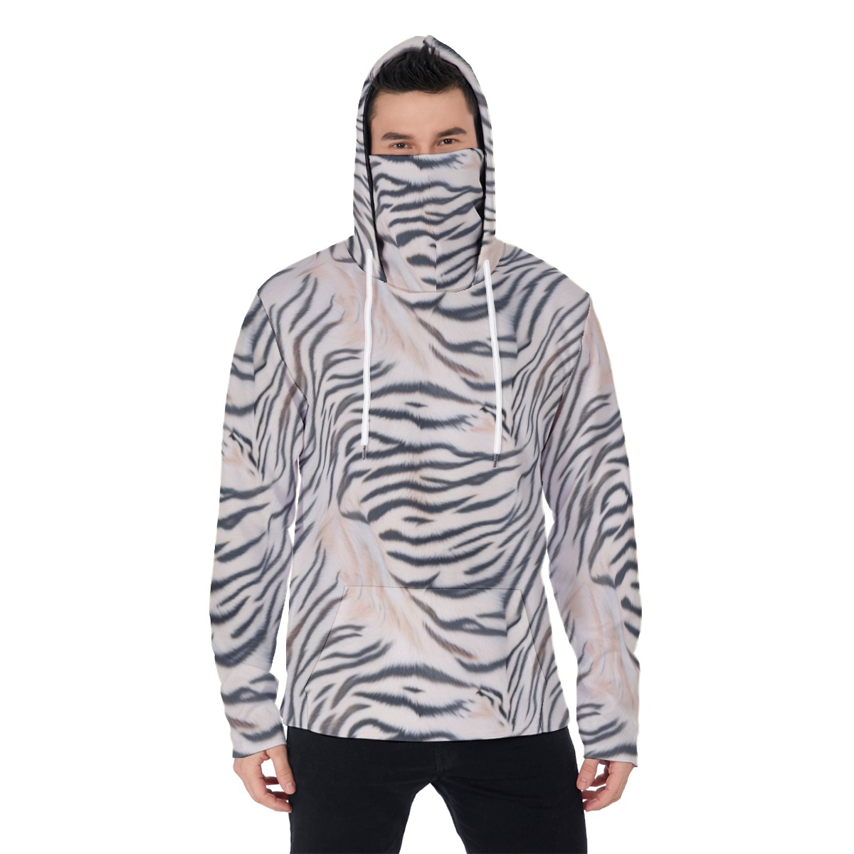 All-Over Print Men's Pullover Hoodie With Mask (PAS23)