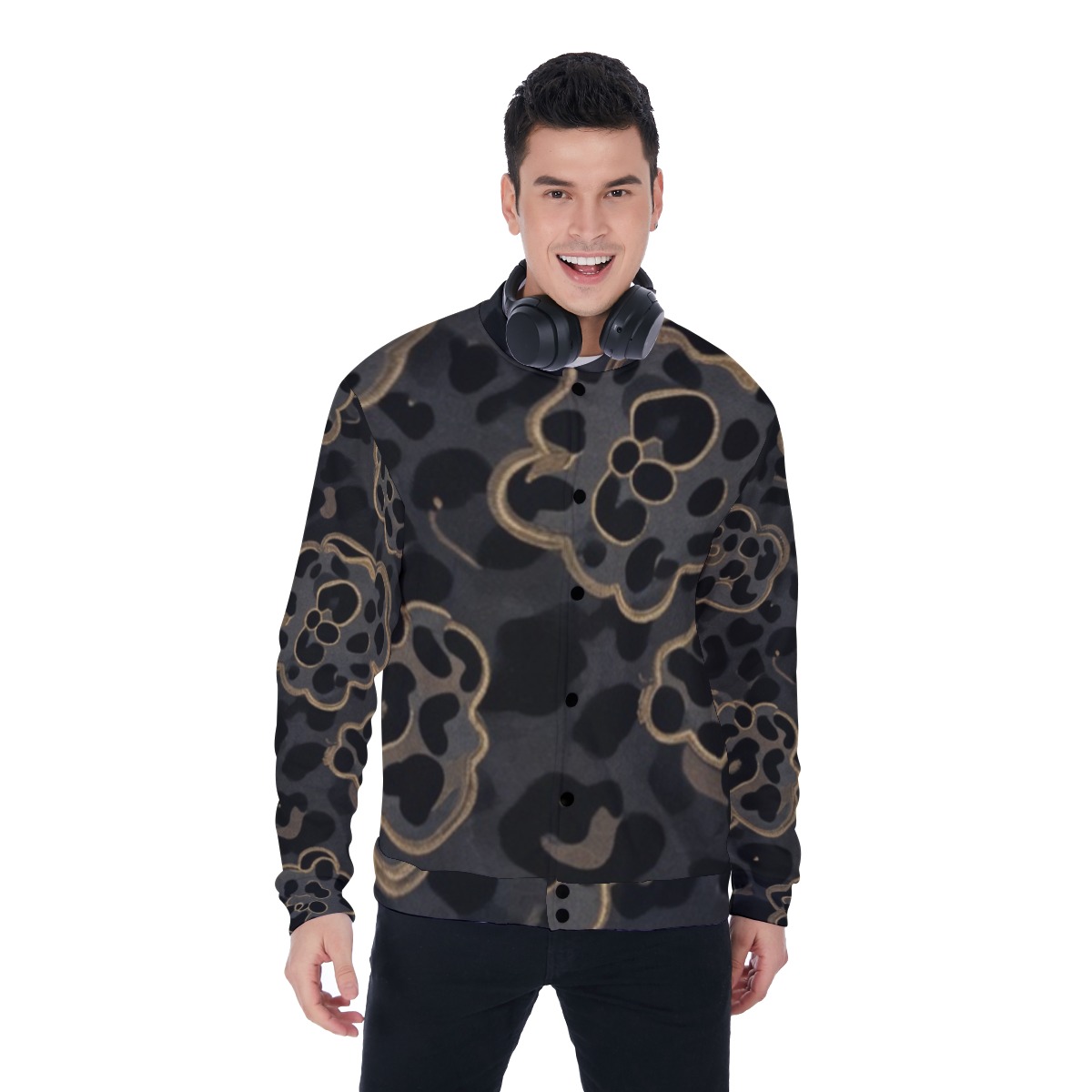 All-Over Print Men's Baseball Jacket With Heavy Fleece (PAPSB)