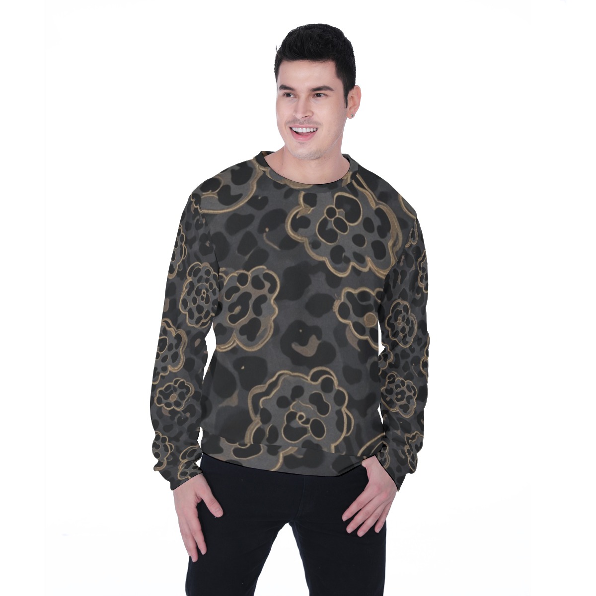 All-Over Print Men's Heavy Fleece Sweatshirt (PAPRQ)