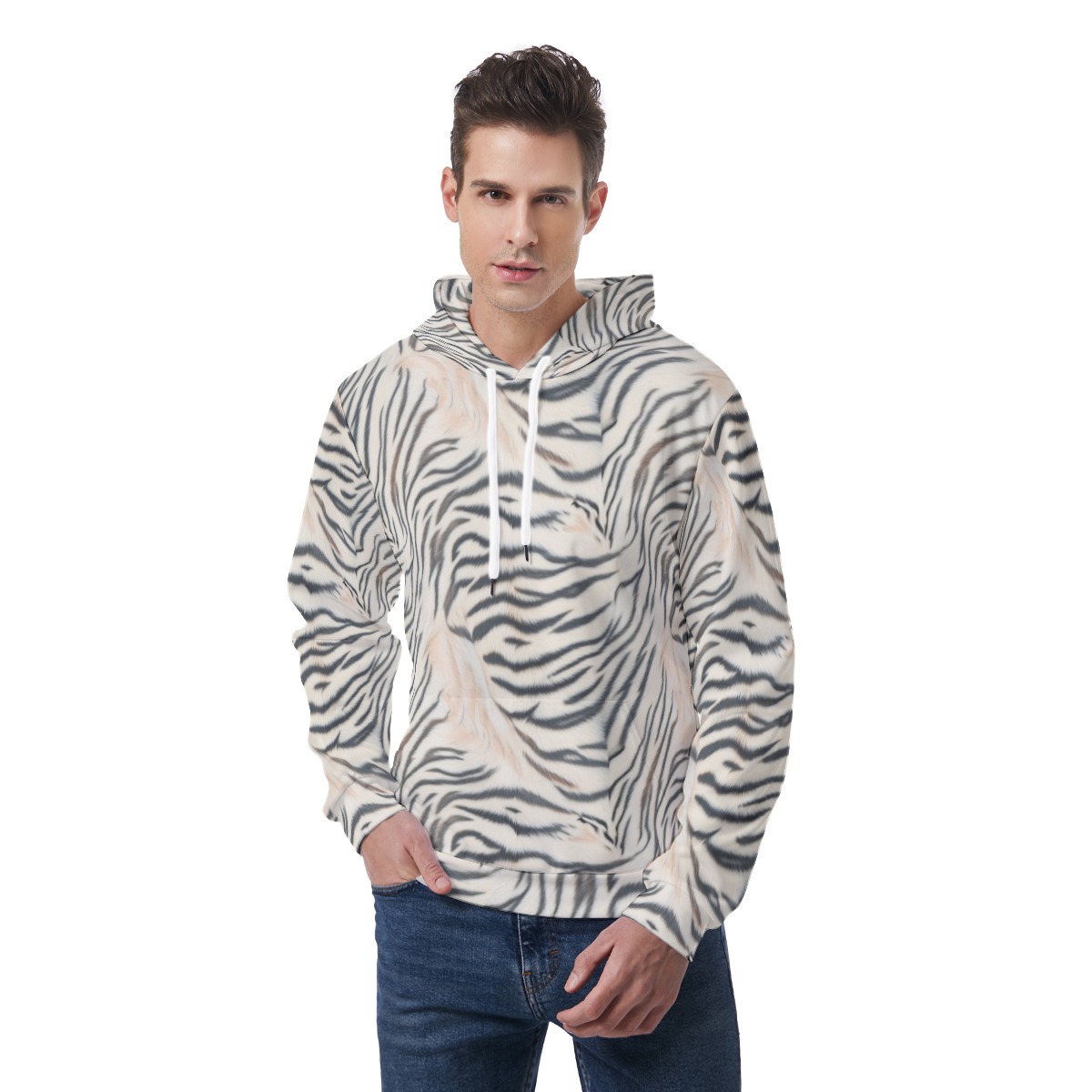 All-Over Print Men's Hoodie With Double-side Print Hood (PAS2B)