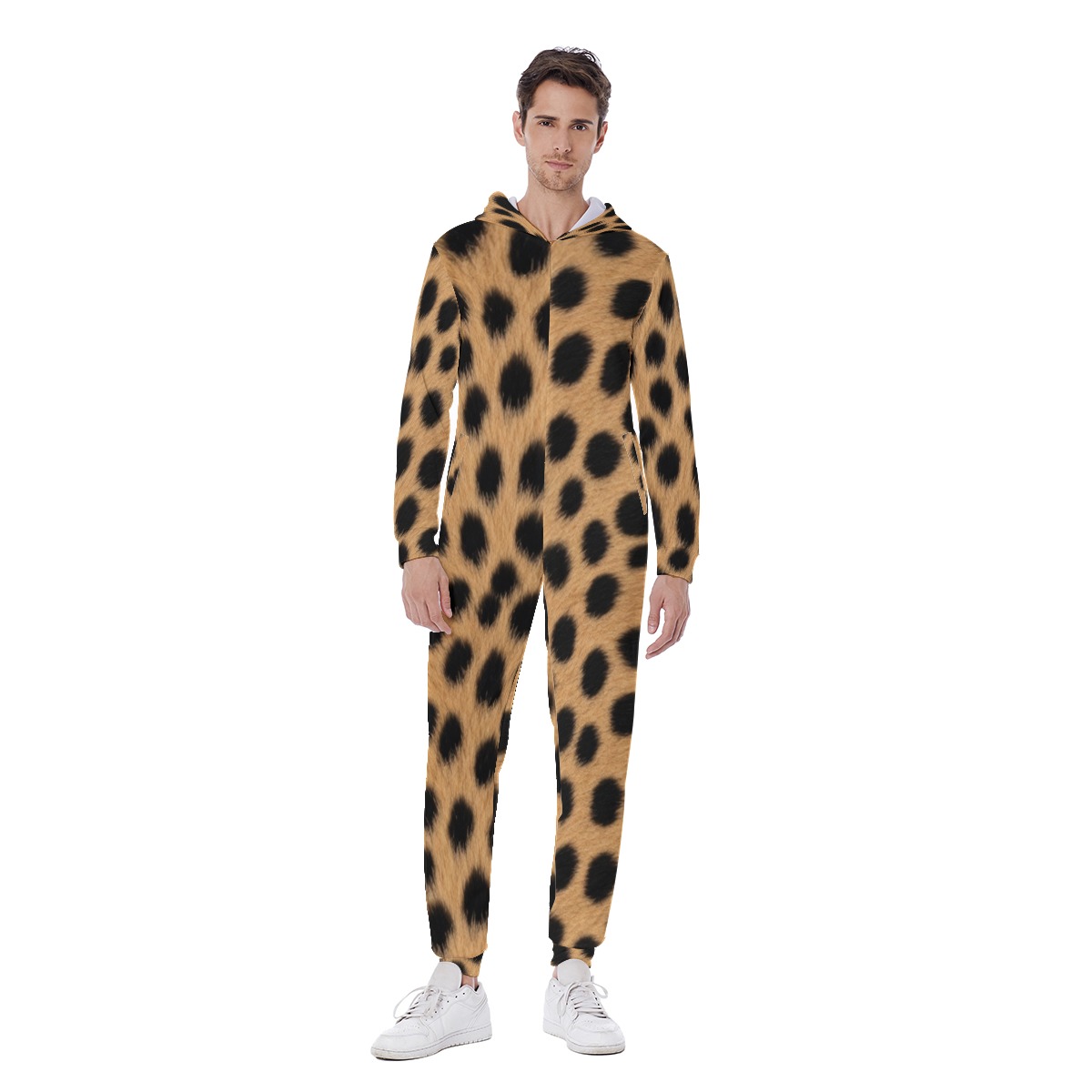All-Over Print Men's Hooded Jumpsuit (PAQLT)