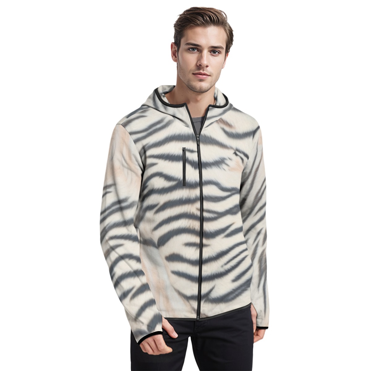 All-Over Print Men's Stylish Hoodie with Thumb Hole Design (PAS4A)