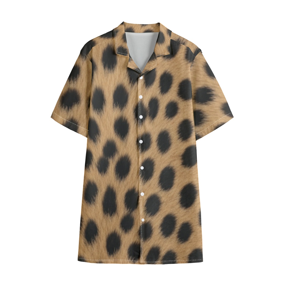 All-Over Print Men's Hawaiian Shirt With Button Closure |115GSM Cotton poplin (PAQGN)