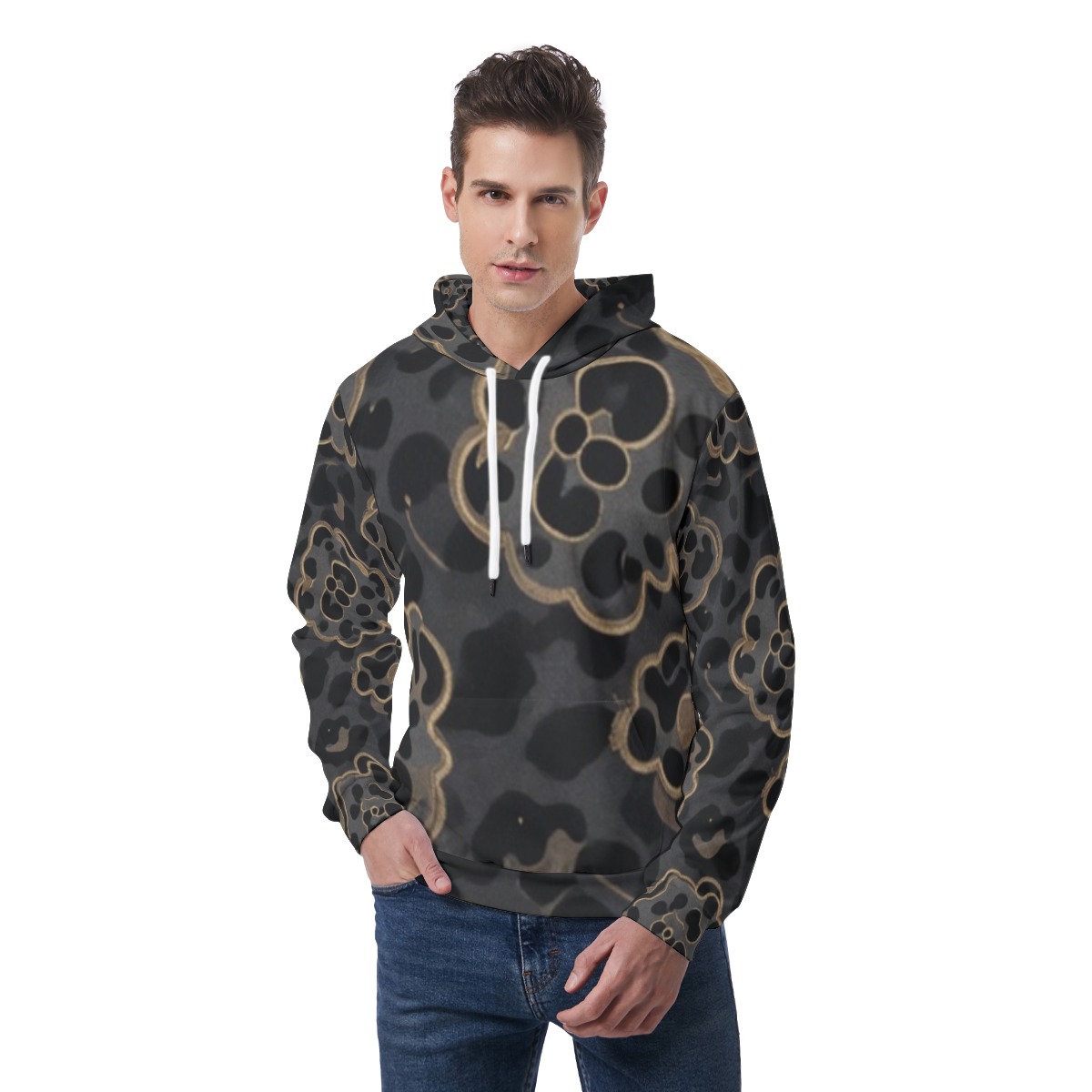 All-Over Print Men's Hoodie With Double-side Print Hood (PAPPY)